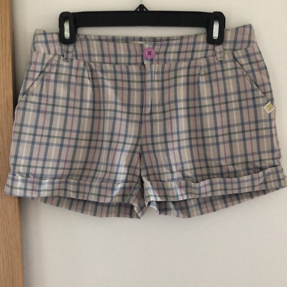 Insight Plaid Shorts with leg cuff